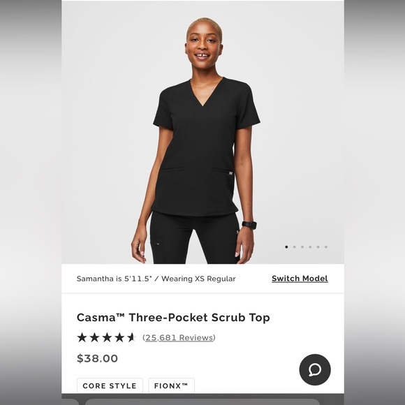 Figs caska 3 pocket scrub top - Picture 1 of 2